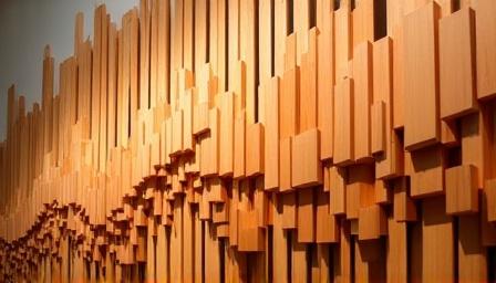 Intricate abstract wood wall art