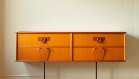 Floating mid-century modern credenza